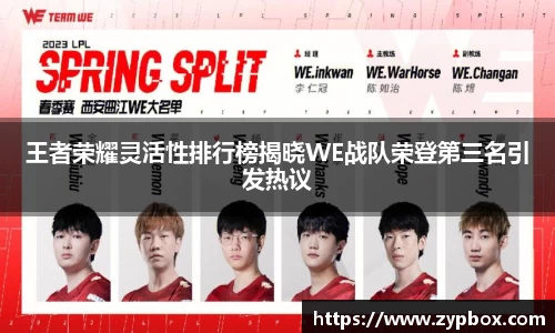王者荣耀灵活性排行榜揭晓WE战队荣登第三名引发热议